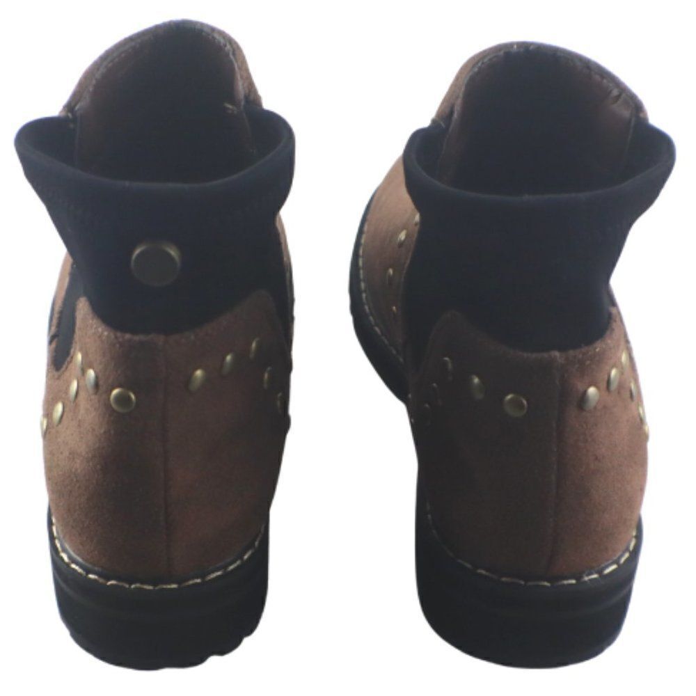 Seven7 Romanoff Size 9 Metallic Stud Suede Waterproof Combat Brown NEW Boots - Picture 6 of 11
